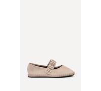 Linzi Women's Lorella Beige Faux Suede Mary Jane Pumps | Size: 5-Standard Fit Linzi Beige 5-Standard Fit