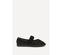 Linzi Women's Lorella Black Faux Suede Mary Jane Pumps | Size: 4-Standard Fit Linzi Black 4-Standard Fit