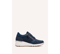 Linzi Women's Luca Navy Wedge Trainer | Size: 5-Standard Fit Linzi Navy 5-Standard Fit