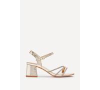 Linzi Women's Mariah Wide Fit Gold Faux Leather Open Back Heel | Size: 4-Wide Fit Linzi Gold 4-Wide Fit