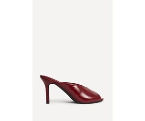 Linzi Women's Marseille Red Peep Toe Mule Heels | Size: 4/Standard Fit