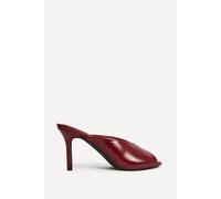 Linzi Women's Marseille Red Peep Toe Mule Heels | Size: 6-Standard Fit Linzi Red 6-Standard Fit