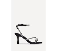 Linzi Women's Mayfair Black Suede Diamante Heeled Sandal | Size: 6-Standard Fit Linzi Black 6-Standard Fit