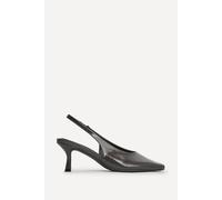 Linzi Women's Method Grey Square Toe Court Heels | Size: 4-Standard Fit Linzi Grey 4-Standard Fit