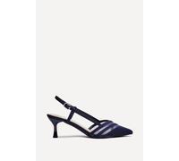 Linzi Women's Milan Navy Scuba Mesh Slingback Court Heel | Size: 7-Standard Fit Linzi Navy 7-Standard Fit