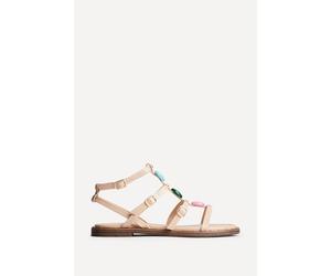 Linzi Women's Mimi Nude Gladiator Flat Sandals | Size: 3-Standard Fit Linzi Nude 3-Standard Fit