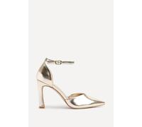 Linzi Women's Moira Gold Faux Leather V Cut Court Heel | Size: 6/Standard Fit