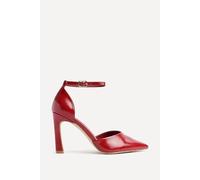 Linzi Women's Moira Red Faux Leather V Cut Court Heel | Size: 4/Standard Fit