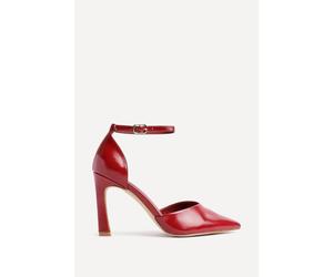 Linzi Women's Moira Red Faux Leather V Cut Court Heel | Size: 4/Standard Fit