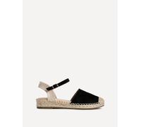 Linzi Women's Neroli Black Suede Closed Toe Espadrille Flatform Sandal | Size: 6-Standard Fit Linzi Black 6-Standard Fit