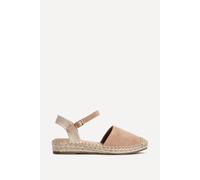Linzi Women's Neroli Taupe Closed Toe Espadrille Sandals | Size: 7/Standard Fit