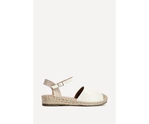 Linzi Women's Neroli White Closed Toe Espadrille Sandals | Size: 5-Standard Fit Linzi White 5-Standard Fit