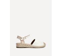 Linzi Women's Neroli White Faux Leather Closed Toe Espadrille Flatform Sandal | Size: 7-Standard Fit Linzi White 7-Standard Fit