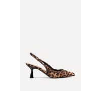 Linzi Women's Presley Leopard Print Court Heels in Yellow | Size: 7/Standard Fit