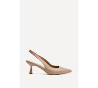 Linzi Women's Presley Mocha Faux Leather Court Heels in Nude | Size: 5/Standard Fit
