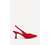 Linzi Women's Presley Red Lycra Court Heels | Size: 4/Standard Fit