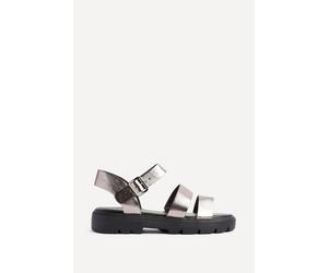 Linzi Women's Ramona Pewter Gladiator Sandals in Silver | Size: 6-Standard Fit Linzi Silver 6-Standard Fit