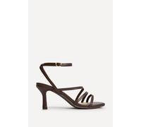 Linzi Women's Reflect Wide Fit Brown Strappy Heels | Size: 7/Wide Fit