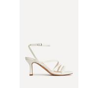 Linzi Women's Reflect Wide Fit White Strappy Heels | Size: 4/Wide Fit