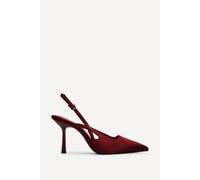 Linzi Women's Rhea Burgundy Scuba Sling Back Court Heels | Size: 7-Standard Fit Linzi Burgundy 7-Standard Fit
