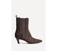 Linzi Women's Ritual Brown Faux Suede Kitten Heel Chelsea Boot | Size: 8-Standard Fit Linzi Brown 8-Standard Fit