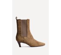 Linzi Women's Ritual Sand Faux Suede Kitten Heel Chelsea Boot in Brown | Size: 6-Standard Fit Linzi Brown 6-Standard Fit