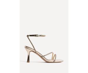 Linzi Women's Ruma Wide Fit Gold Diamante Heeled Sandals | Size: 7/Wide Fit