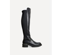 Linzi Women's Sawyer Black Faux Leather Knee High Classic Riding Boot | Size: 6/Standard Fit