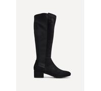 Linzi Women's Sloane Black Faux Suede Long Low Heeled Boot | Size: 6-Standard Fit Linzi Black 6-Standard Fit
