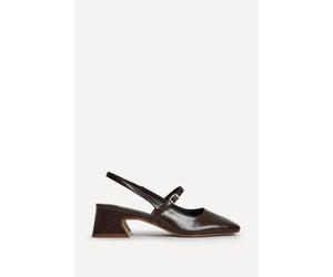 Linzi Women's Society Brown Faux Leather Mary Jane Heels | Size: 5/Standard Fit