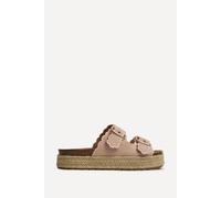 Linzi Women's Sonnet Dusky Pink Double Buckle Flatform Sandals | Size: 6-Standard Fit Linzi Pink 6-Standard Fit