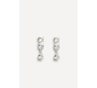 Linzi Women's Stardust Silver Crystal Three Stone Drop Earrings Linzi Silver One Size
