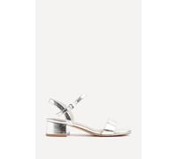 Linzi Women's Tillie Silver Faux Leather Low Blook Heel | Size: 4-Standard Fit Linzi Silver 4-Standard Fit