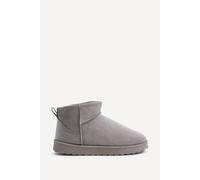 Linzi Women's Ultra Mini Addy Ash Grey Faux Suede Grey Faux Fur Lined Ultra Mini Ankle Boot | Size: 4-Standard Fit Linzi Grey 4-Standard Fit