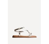 Linzi Women's Valor Gold Faux Leather Strappy Flat Sandals | Size: 4-Standard Fit Linzi Gold 4-Standard Fit