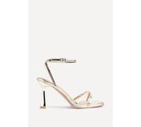 Linzi Women's Verve Gold Crossover Stiletto Heel | Size: 6/Standard Fit