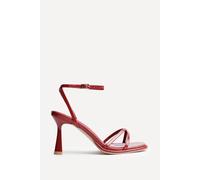 Linzi Women's Verve Red Faux Leather Crossover Stiletto Heel | Size: 4/Standard Fit