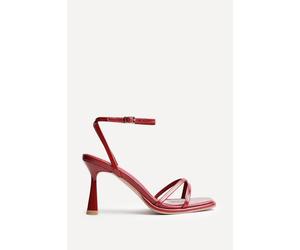 Linzi Women's Verve Red Faux Leather Crossover Stiletto Heel | Size: 4-Standard Fit Linzi Red 4-Standard Fit