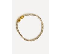 Linzi Women's Wedlock Gold Crystal Thin Tennis Bracelet