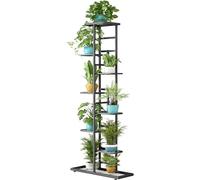 LINZINAR 8 Tier Plant Stand Indoor Outdoor Metal Flower Pot Display Shelf