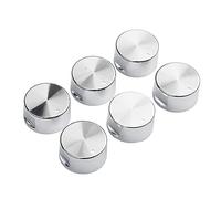 Lioaeust 6PCS Universal Control Switch Knobs, Aluminum Alloy Round Knob, Kitchen Accessories Handles Gas Hob Knobs Universal Hob Knobs for Kitchen Stoves, Gas Stoves, Ovens, Electric Stoves