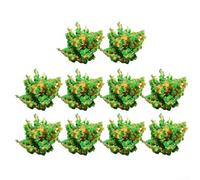 Lioaeust Artificial Flowering Bushes, 10Pcs 4cm Building Model Yellow Flowering Bushes Shrubs For Landscaping, Train Models
