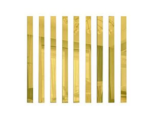 Lioaeust Mirror Sticker, 10pcs Long Strip Acrylic Mirror Mosaic Wall Sticker Reflective Effect Wall Mirror Stickers Living Room Bedroom Sofa Background Walls Decor 5×50cm(gold)