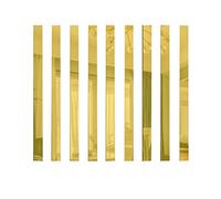 Lioaeust Mirror Tiles, 10pcs Long Strip Acrylic Mirror Mosaic Wall Sticker Reflective Effect Wall Mirror Stickers Living Room Bedroom Sofa Background Walls Decor 5×50cm(gold)