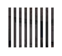 Lioaeust Mirror Tiles, 10pcs Long Strip Acrylic Mirror Mosaic Wall Sticker Wall Mirror Stickers Living Room Bedroom Decor 5×50cm(black)
