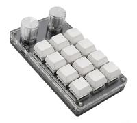Lioaeust Portable Mechanical Keyboard With 12 Programmable Keys For Office, Games, Media Production, Industrial Control, Laboratory(White)