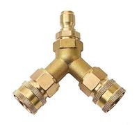 Lioaeust Pressure Washer Tee,3/8 Fitting Pressure Washer Tee Splitter Coupler 1pc 4.0 Gpm Accessories Threaded Connector Adapter,4000 PSI