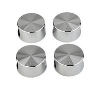 Lioaeust Round Knob Gas, 4pcs Aluminum Alloy Round Knob Gas Cooktop Hob Gas Flame Control Knobs Handle Kitchen Accessories