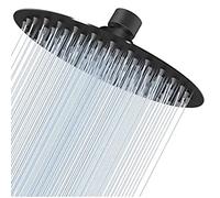 Lioaeust Shower Head, High Pressure Black Shower Head 8 Inch Round Rain Shower Head Luxury 304 Stainless Steel 8 * 8 Inches