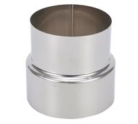 Lioaeust Stainless Steel Flue Connector, Chimney Flue Liner Reducer and Stove Pipe Connector for Heating and Venting, for Wood Stove and Appliance Connection Ø90mm/Ø80mm